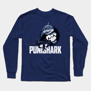 Punishark - Gray Long Sleeve T-Shirt